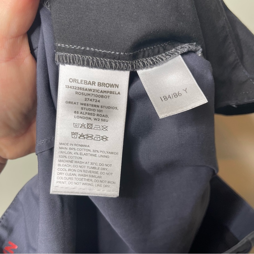 Orlebar Brown dark grey Campbell chino pants sz 34 - Picture 12 of 12